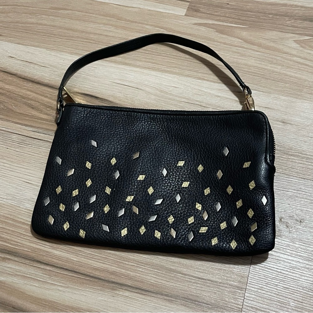Fossil black wristlet clutch